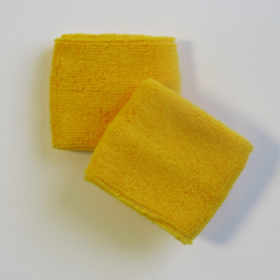 Yellow youth sports sweat wristbands terry wholesale [6pairs]