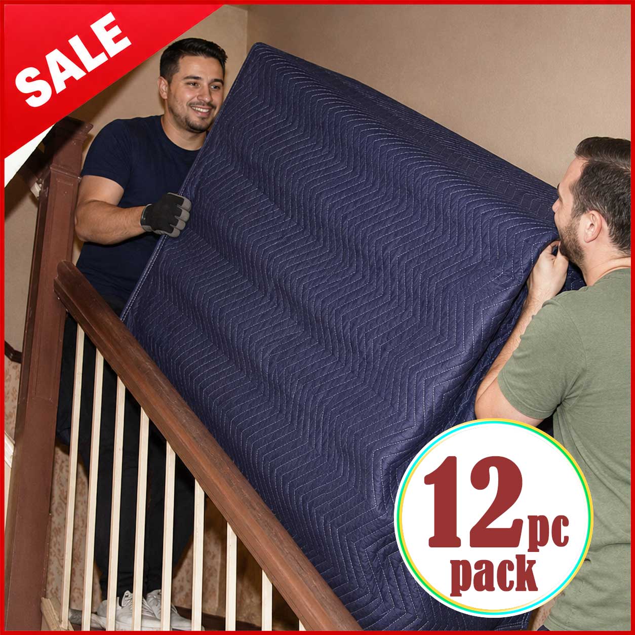 BLANKET-BLE-P35 Heavy-Duty Moving & Packing Blankets 12PCs