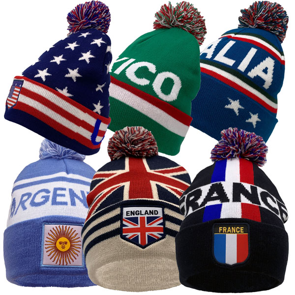 Soccer Team/Country Beanies