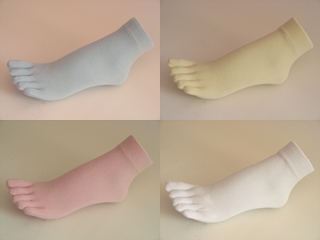 ankle toe socks plain color