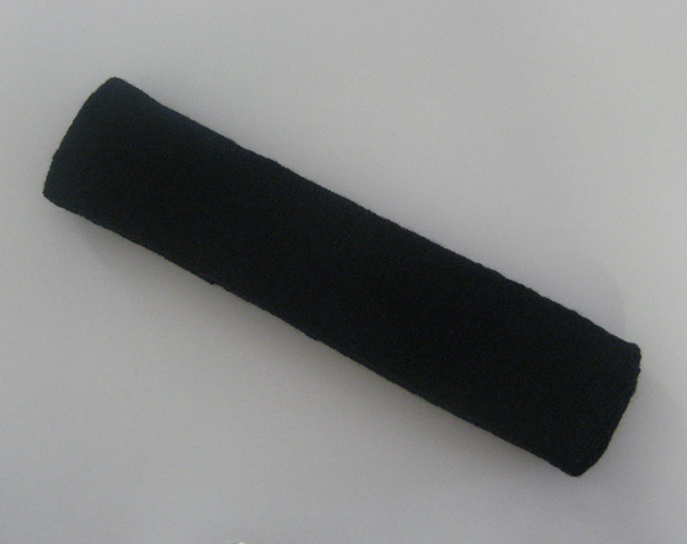 Couver Black Sport 9 inch long head sweatband wholesale HB206-BLK