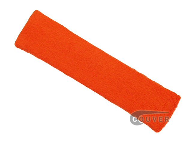 Couver Dark Orange Sport 9 inch long head sweatband wholesale HB206-DRKORG