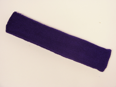 Couver Dark Purple Sport 9 inch long head sweatband wholesale HB206-DRKPPL