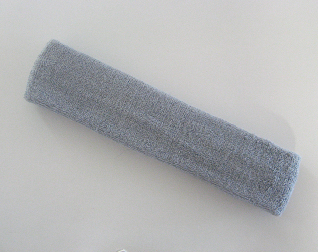 Couver Silver / light gray Sport 9 inch long head sweatband wholesale HB206-LGTGRY