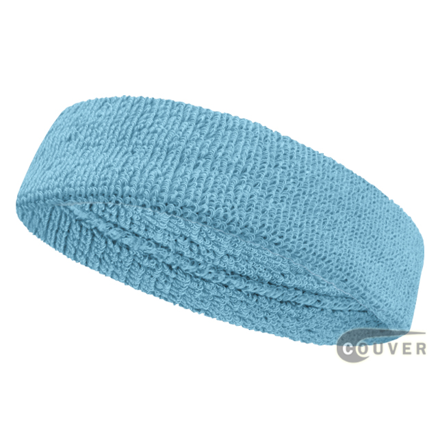 Light Sky Blue Head Sweatbands (Sweat Headbands) Wholesale 12PCS