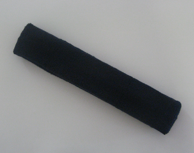 Couver Navy Sport 9 inch long head sweatband wholesale HB206-NVY