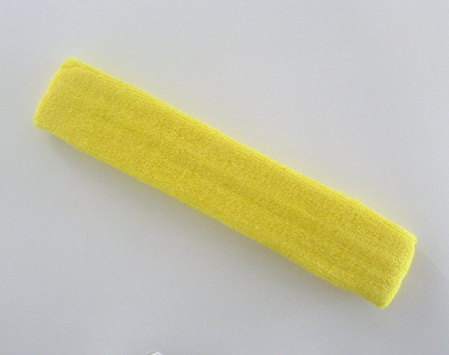 Couver Bright Yellow Sport 9 inch long head sweatband wholesale HB206-BRTYLW