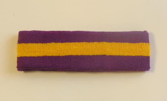 Couver Purple Golden Purple striped head sweatband HB85-GLDYLW_PPL