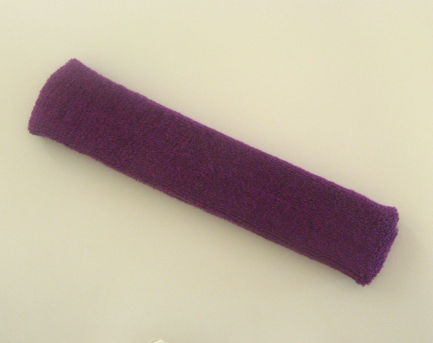 Couver Purple Sport 9 inch long head sweatband wholesale HB206-PPL