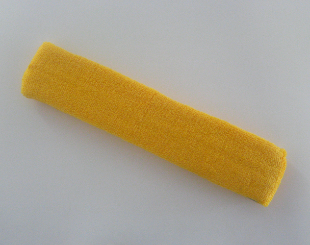 Couver Yellow Sport 9 inch long head sweatband wholesale HB206-YLW