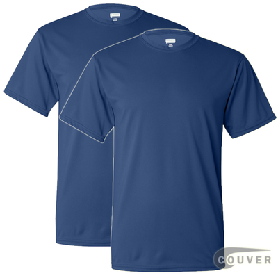 100% Poly Moisture Wicking T-Shirt - 2 Pieces Set(Blue)