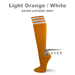 Couver Unisex Knee High Triple Stripes Youth Nylon Soccer Knee Socks