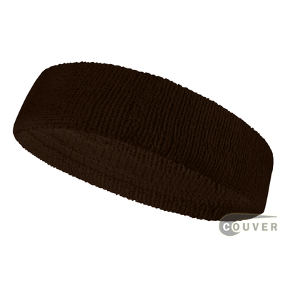 Dark Brown Head Sweatbands (Sweat Headbands) Wholesale 12PIECES