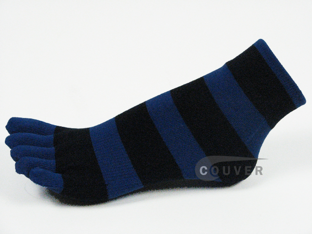 Cute stripe ankle toe socks buy from sock manufacturer wholesaler Couver