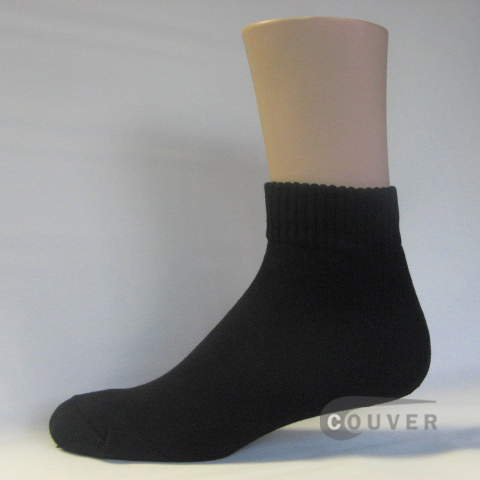 Black running athletic low cut ankle socks terry cushion sole 6PAIRS