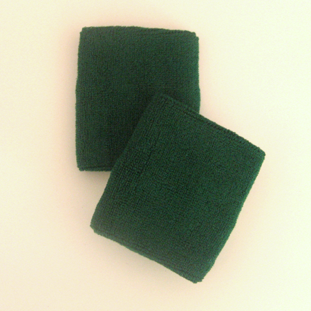 Dark Green 4INCH Wrist Sweatbands (Wristbands) Wholesale 6PAIRS